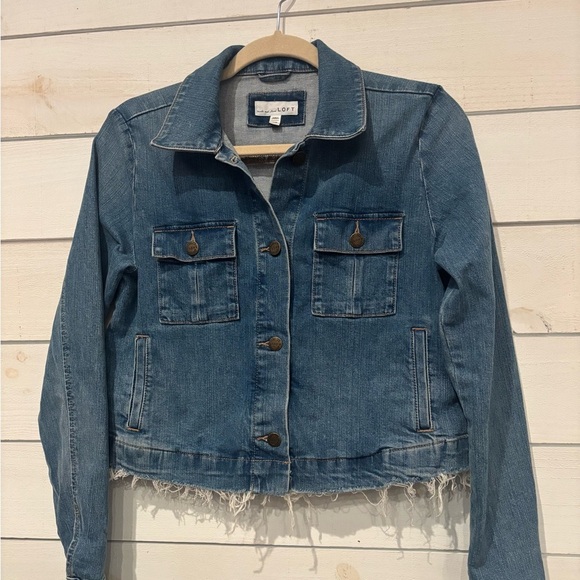 LOFT Blue Jean Jacket Classic Denim Style - Picture 3 of 11